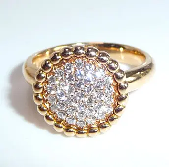 Ring 750 Gold Roségold, 0.35ct. Diamanten.