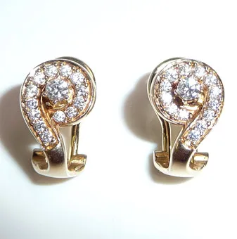 Ohrringe 585 Gold mit Brillanten.
