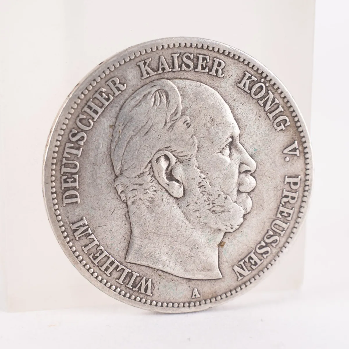 5 Mark - Prussia - A - 1876 - 900 Silver, ss/vz Wilhelm
