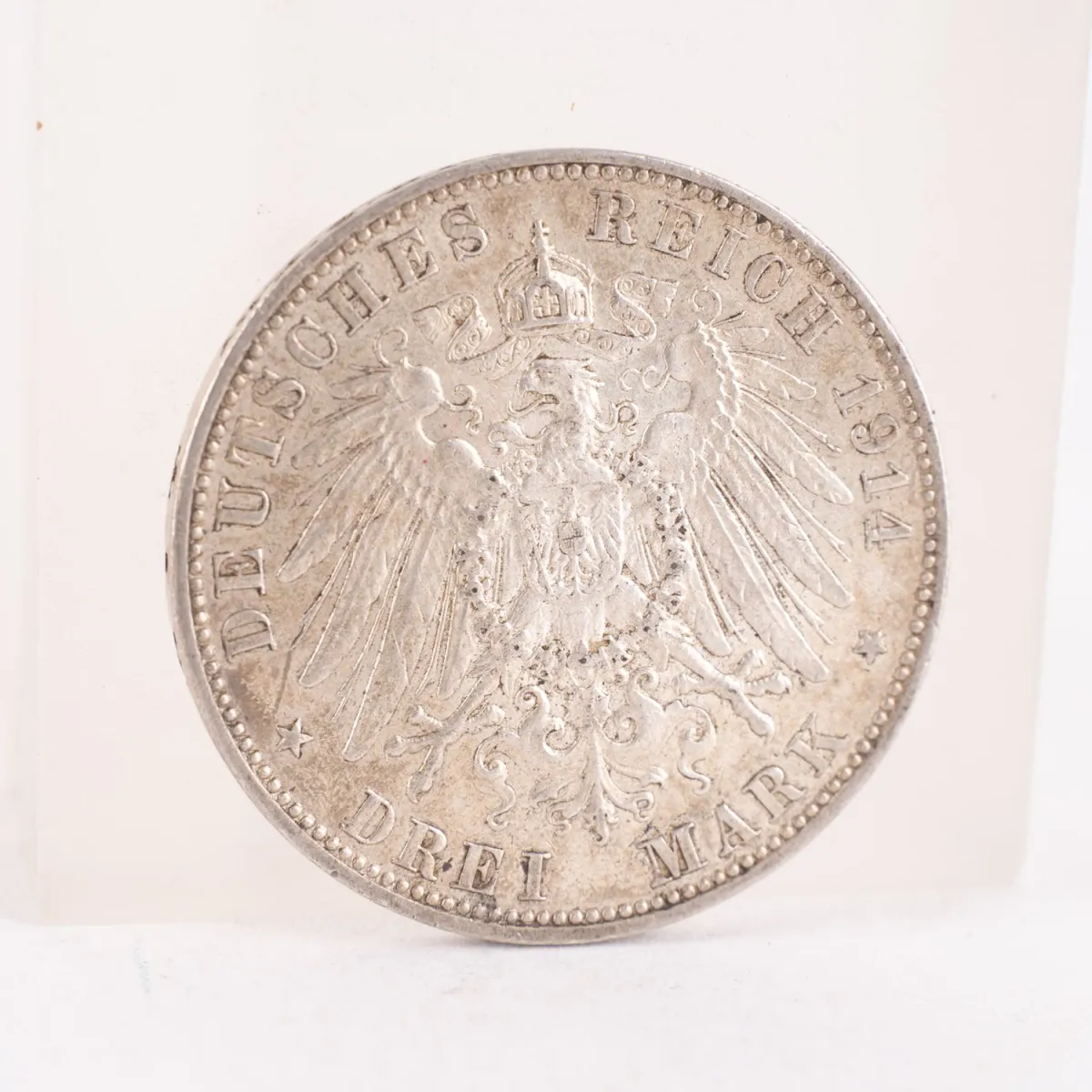 3 marki - Hamburg - J - 1914 - Srebro 900, ss/vz