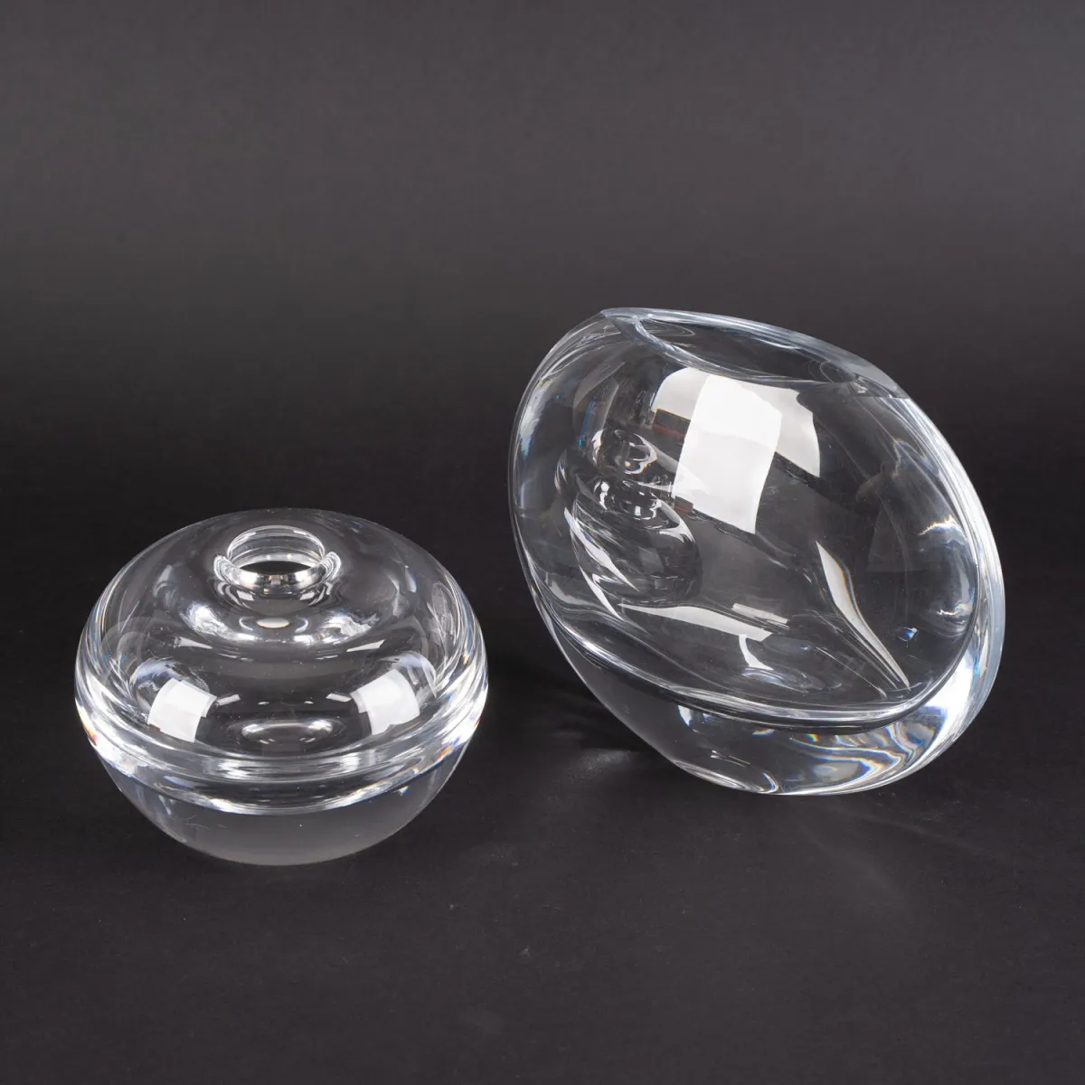 2-piece vase set Peill und Putzler: spherical glass table vase, height approx. 10 cm, diameter approx. 14 cm