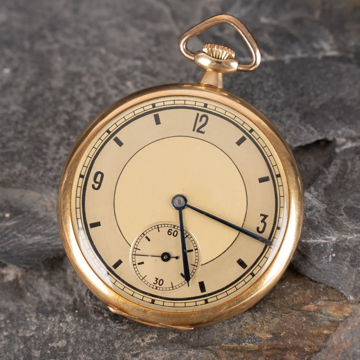 Plat herenzakhorloge, mechanisch uurwerk loopt (nauwkeurigheid niet getest), waarschijnlijk jaren 1920/3…