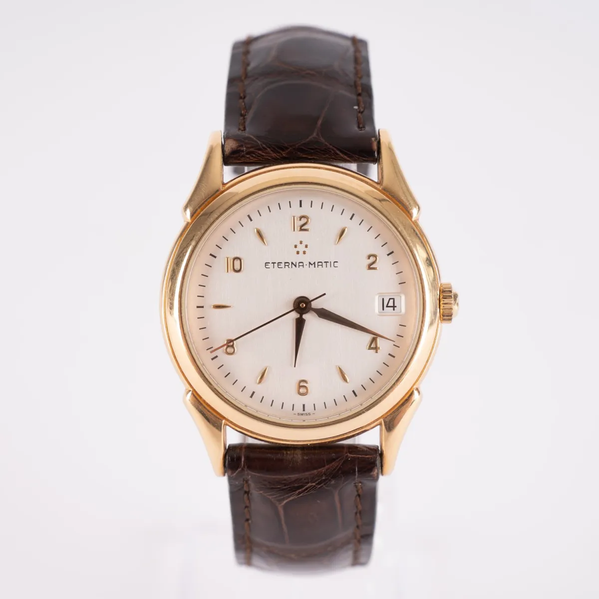 ETERNA MATIC 1948 - Classic, timelessly elegant men's wristwatch, case in 18k / 750 yellow gold, diameter approx. 33mm…