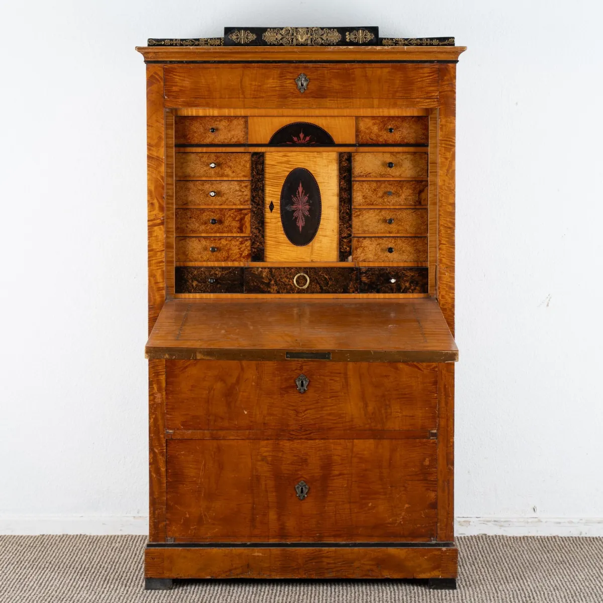 Rzadkie berlińskie biurko empire, Berlin ok. 1800 / 1810, rzadkie secretaire à abattant z Kunst Waaren und Meub…