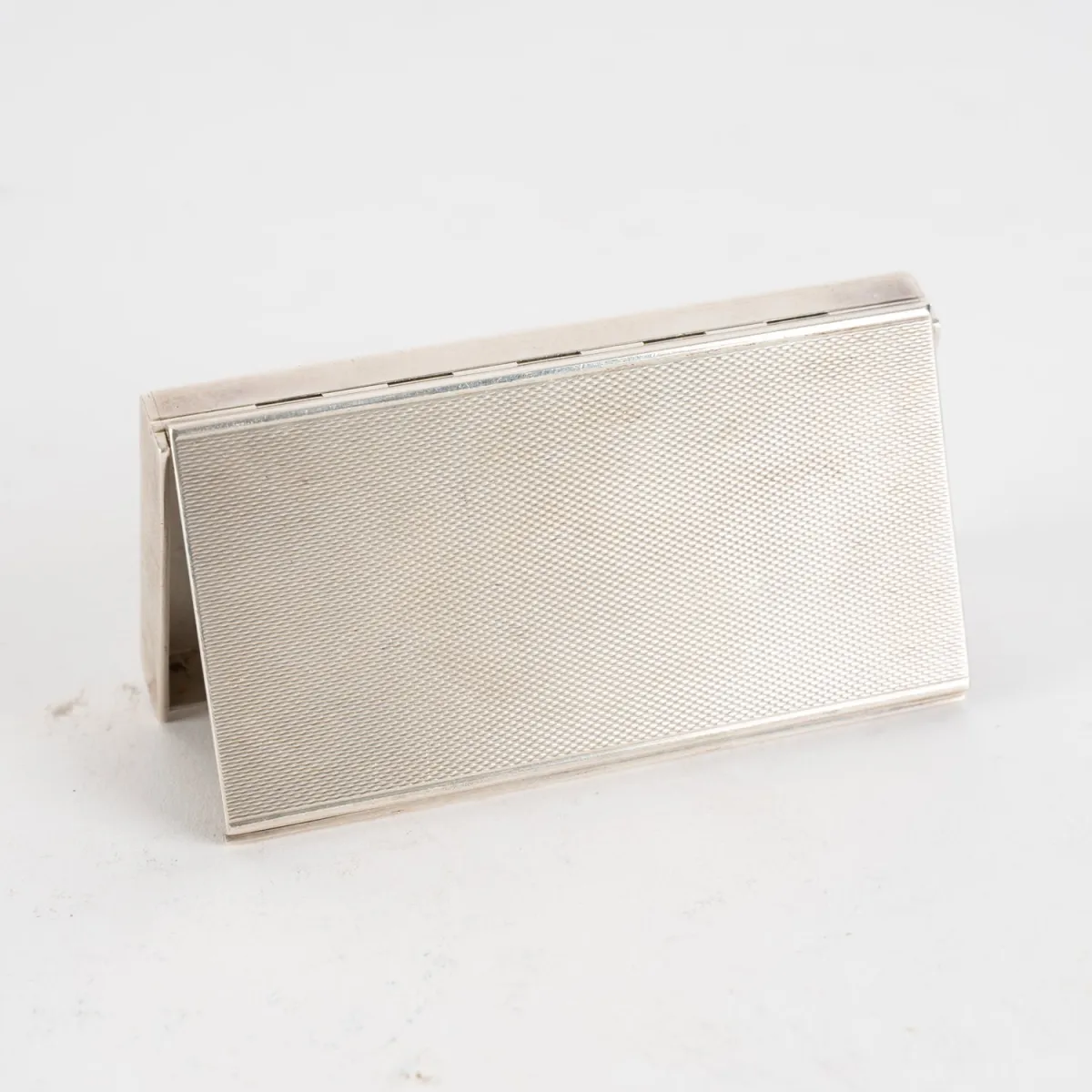 Rectangular case, 925 sterling silver, very nice used condition, approx. 11 x 93 x 49mm, approx. 85g.