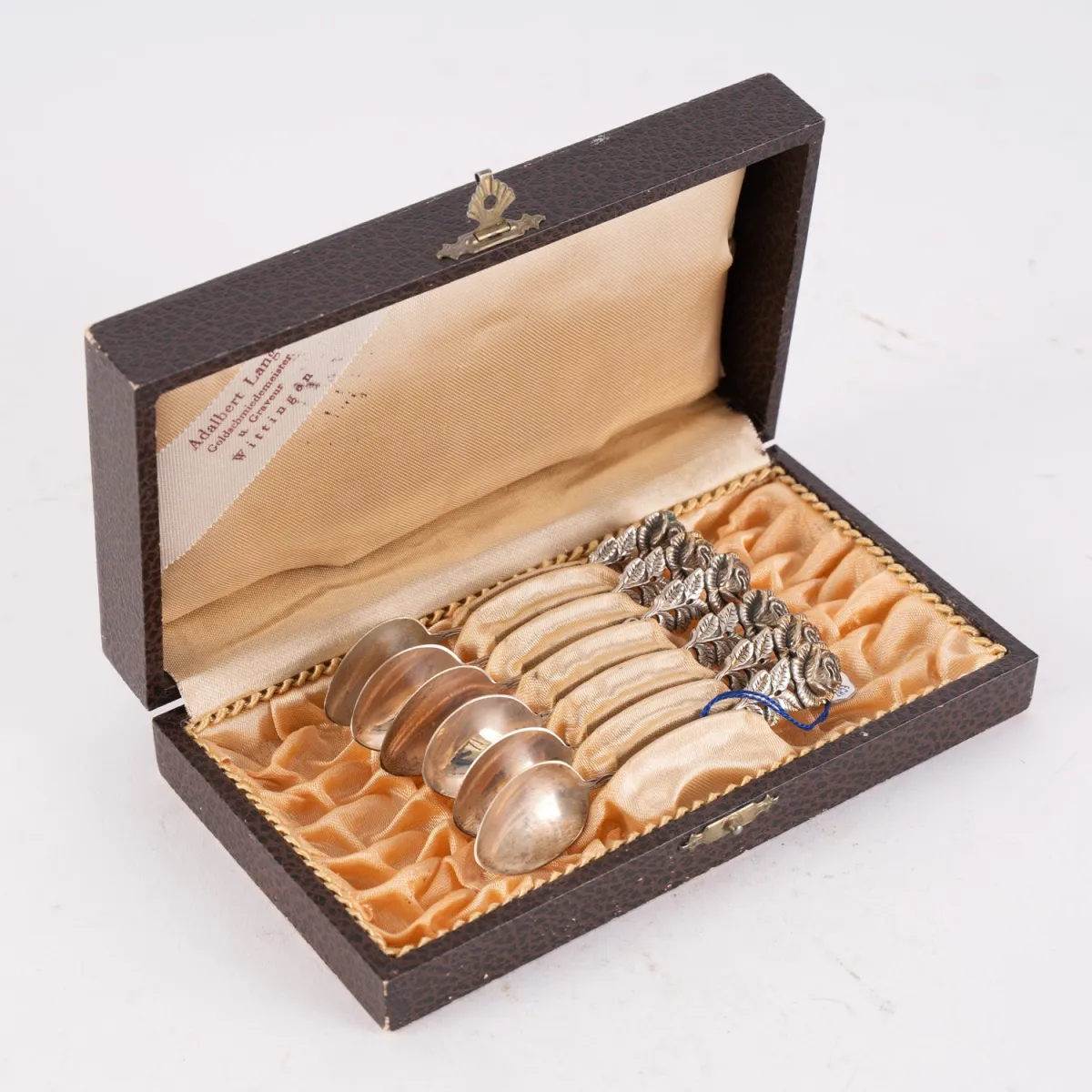 6 small mocha spoons 800 silver, Hildesheimer Rose pattern, length approx. 10 cm each, approx. 50g, good condition, in original box...