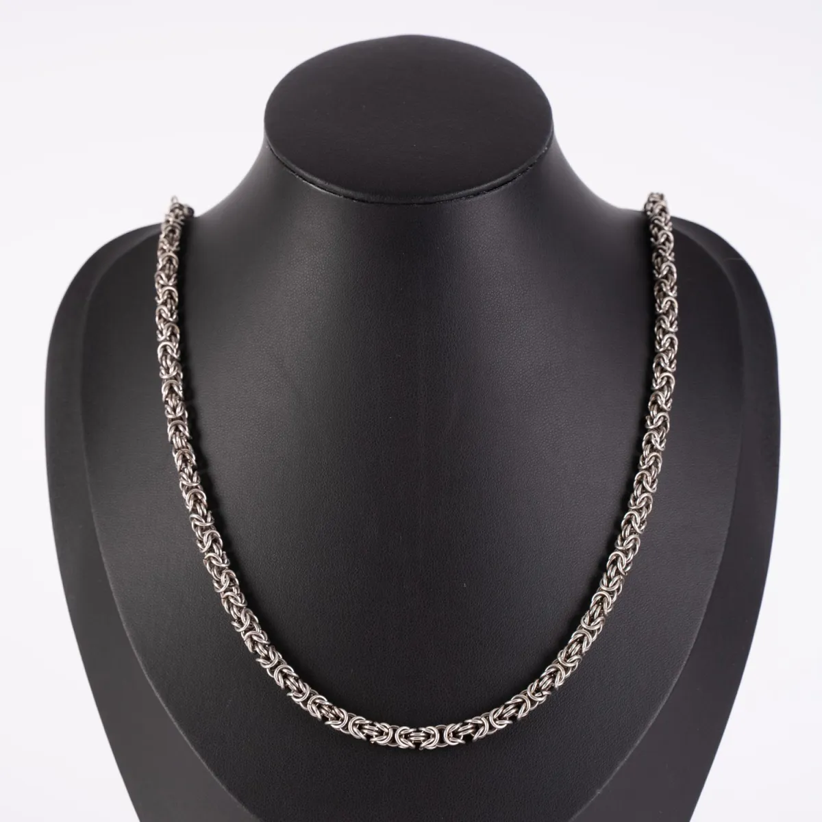 Longue chaîne queue de renard, argent 925, env. 90g, longueur env. 100 cm
