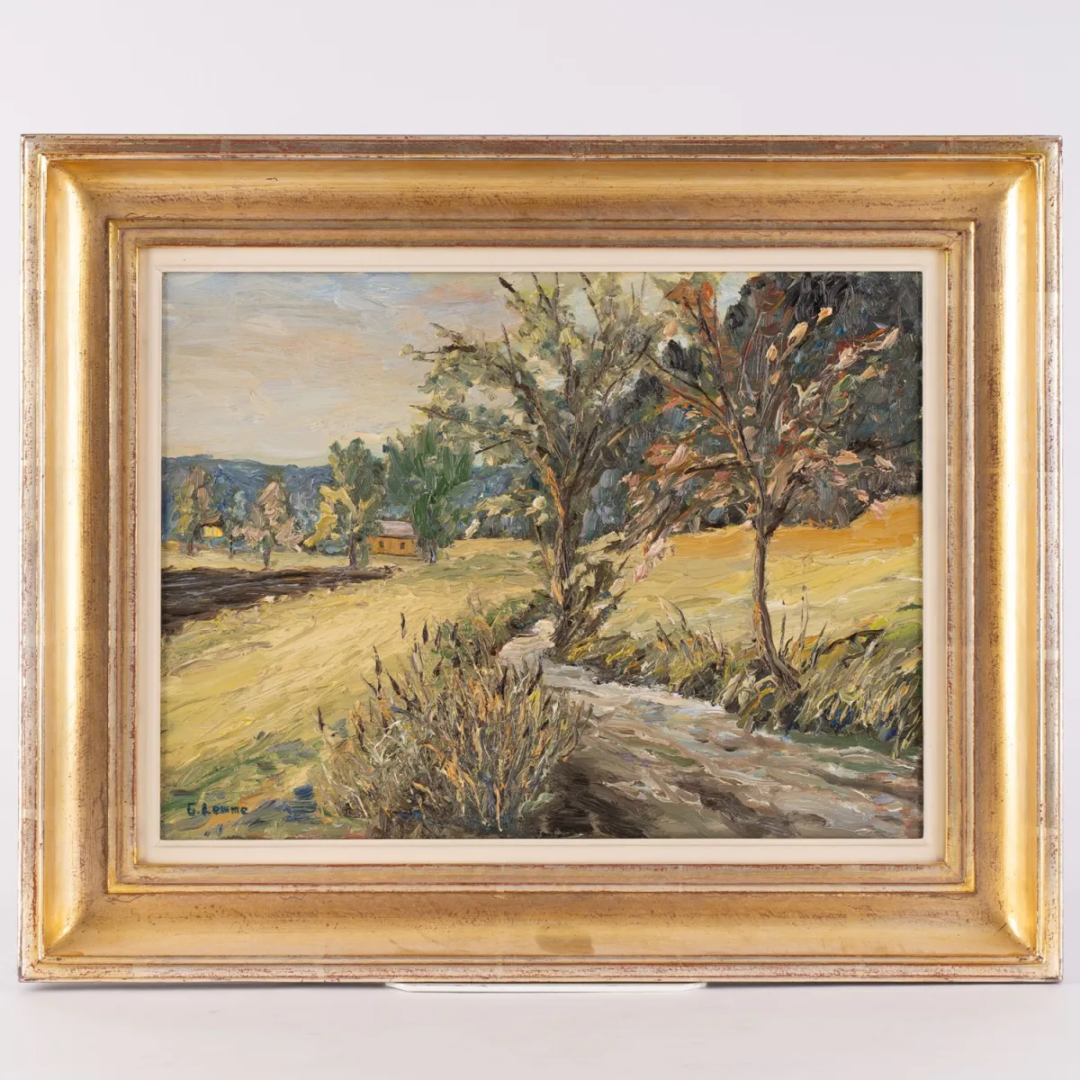 Summer landscape - painting, oil on canvas, approx. 30 x 40 cm, signed lower left G. Lemme = Günther Lemme (Salzwe…