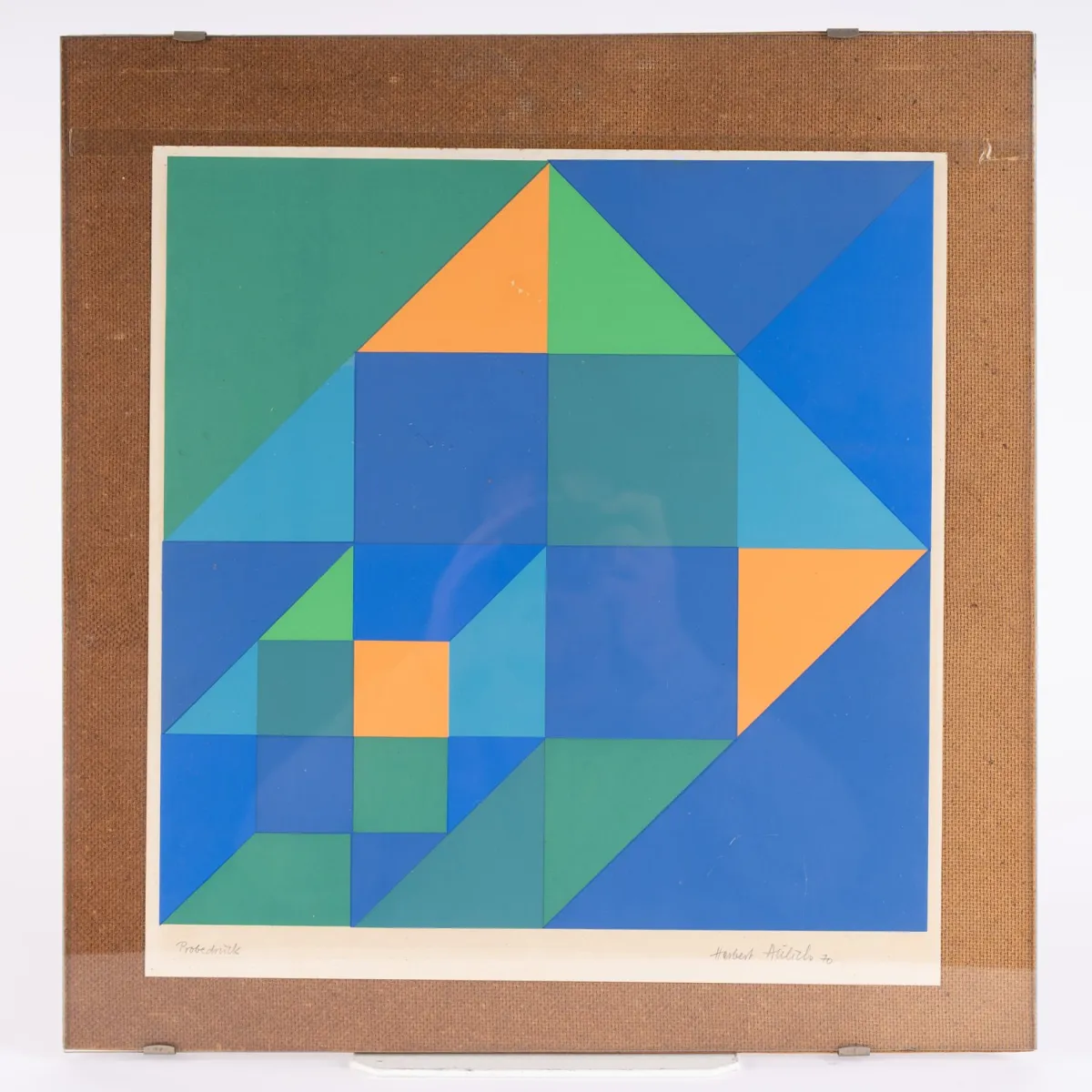 Geometric constructive color composition by painter and graphic artist Herbert Aulich (Wüstendorf near Breslau 1927 - 2020 Offenbach a.M.)