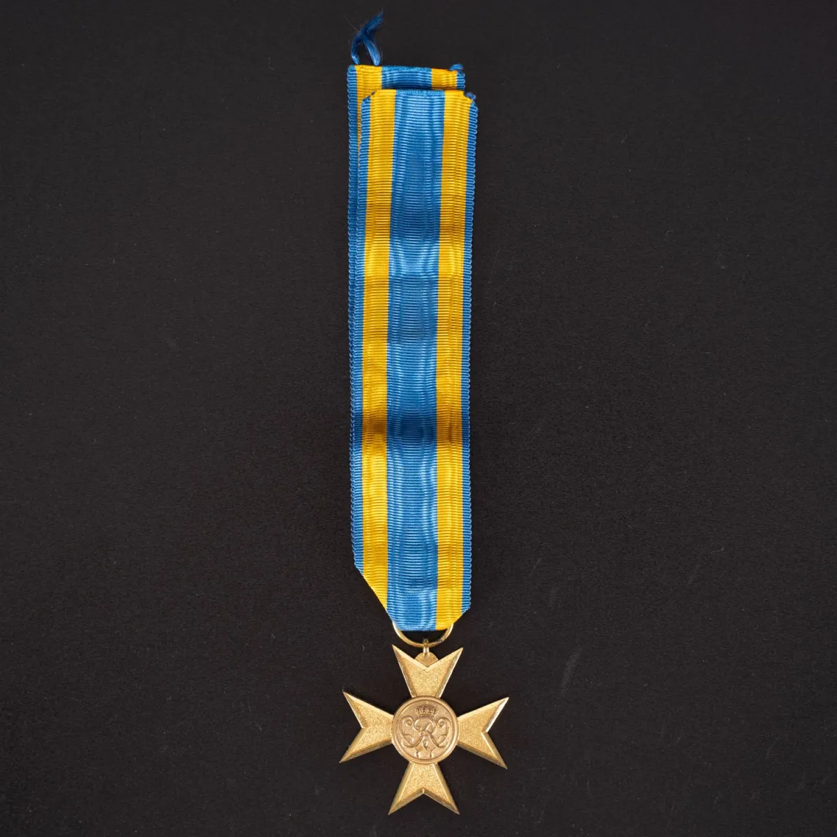Royal Prussian Merit Cross on ribbon. German Empire / WW1, 1914-18. Excellent condition.