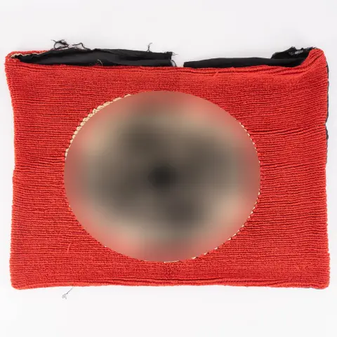 Taie d'oreiller patriotique, tissu aux couleurs nationales de la période 1933 - 45, doublure noire. env. 53 x 41 cm,…