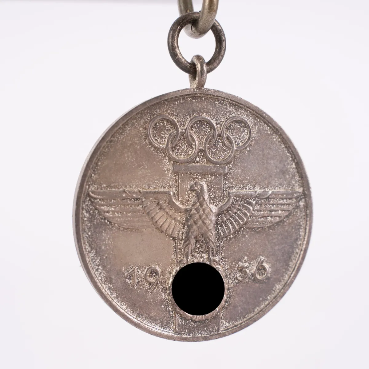 German 1936 Olympic commemorative medal, awarded 55,000 times, partial corrosion marks
