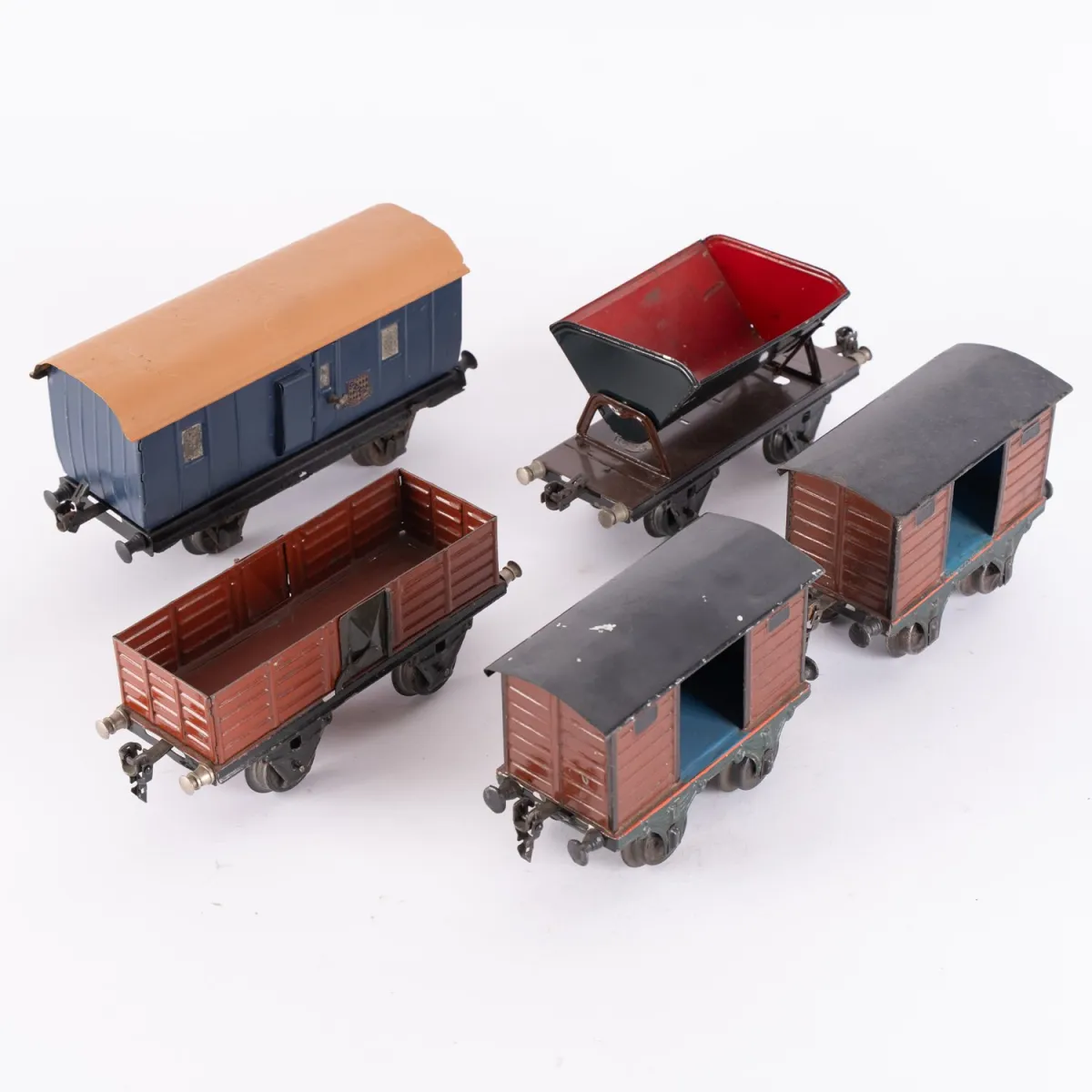 Lot de 5 wagons de marchandises Märklin - Échelle 1 / Échelle G, état variable.