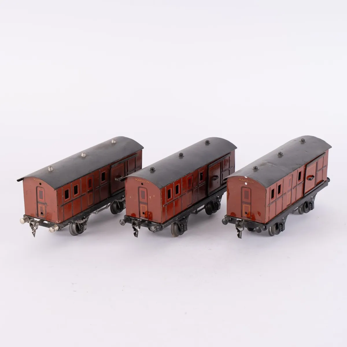Set of 3 freight wagons with sliding doors, Märklin, Gauge 1 / Gauge G, played with / untested.