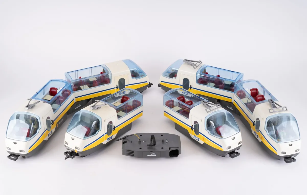 3x RCE - Playmobil PANORAMA - Train, joué, incomplet, non testé.