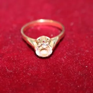 Damen Ring mit Stein 585er Gold, Ringgr. 54, ca. 3 Gramm