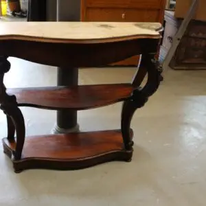 Console murale / étagère murale avec plateau en marbre vers 1880, L 115cm x P 42cm x H 88cm