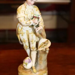 Porcelánová figurka Durynsko kolem 1880, mladý muž, v. 22cm