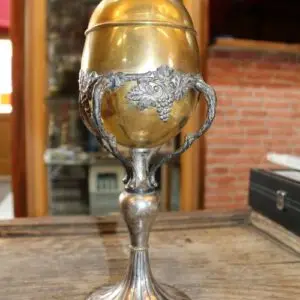 Coupe d'apparat Gründerzeit avec couvercle vers 1880, hauteur 36 cm