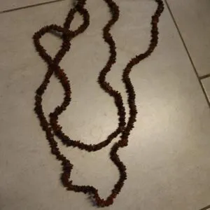 Long collier en ambre env. 100 grammes, longueur 196 cm