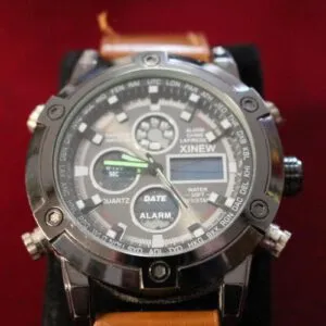 Herenhorloge, bruine leren band, XINEW