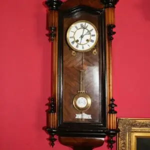 Régulateur Louis-Philippe vers 1860, L 31cm x P 17cm x H 85cm