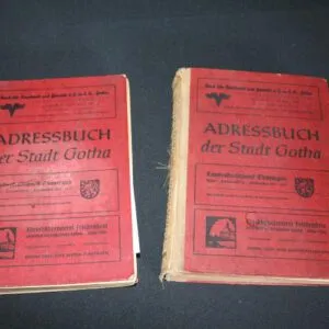 2 старых адресных книги, город Гота