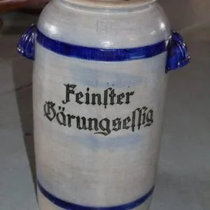 Velký modro/šedý ocetník kolem 1880, 15 litrů, výborný stav
