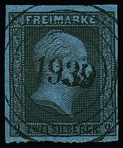 "1939" (Wigodda) clear and centered on 2 Sgr. black/blue (inconspicuous bend), signed Kastaun
