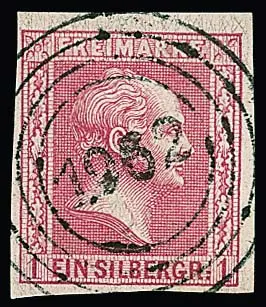 "1962" (Schweinitz) klar und zentrisch auf Prachtstück 1 Sgr. rosa (Unterdruck am Rand etwas hervortretend), Attest Jäschke-L.