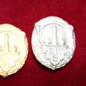 2 insignes du DKB, poinçon 990, poids total 20 grammes