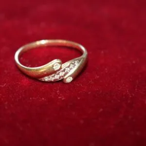 Bague or 585, taille 54, env. 1,6 gramme
