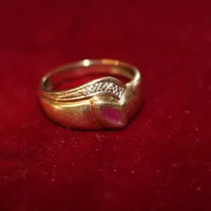 Bague femme or 333, taille 55, env. 2,8 grammes