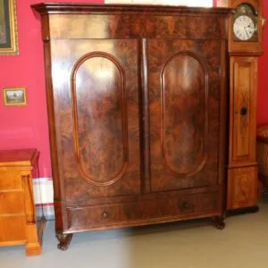 Very beautiful Biedermeier hallway cabinet, original condition, completely dismountable, W 180cm x H 213cm x D 62cm