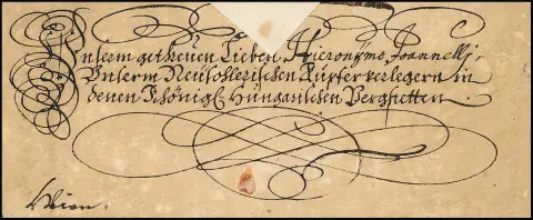 Prag, 1680, seltener Kaiserbrief mit Briefkopf und eigenhändiger Unterschrift von Kaiser Leopold I., rs. großes Papiersiegel