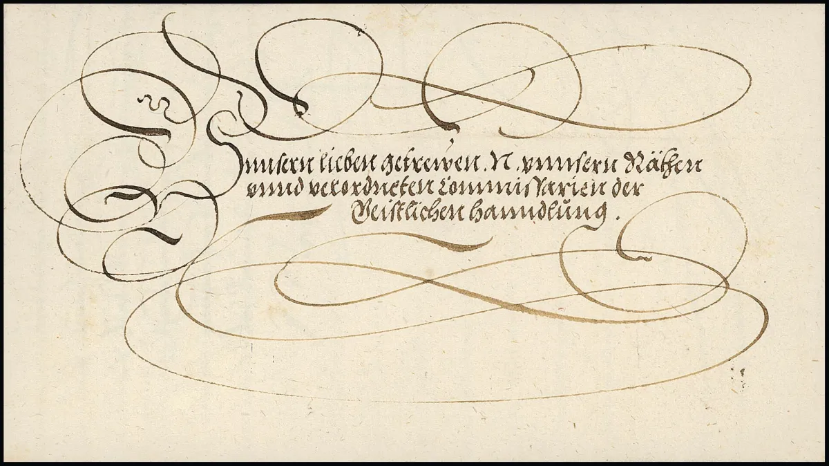 Vienne, 1569, lettre impériale décorative avec en-tête et signature autographe de l'empereur Maximilien II.