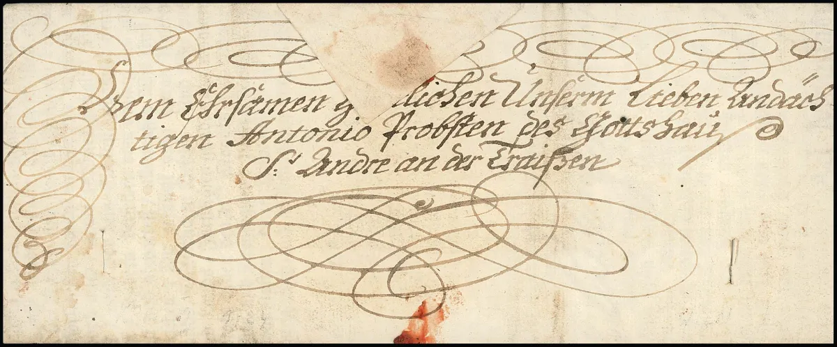 Vienna, 1734, decorative imperial letter with letterhead, printed content and autograph signature of Emperor Charles VI, large paper seal on reverse