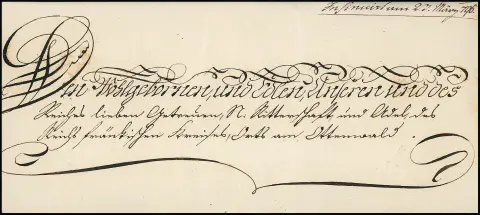 Vienna, 1796, decorative imperial letter with letterhead and autograph signature of Emperor Francis Joseph Charles, large paper seal on reverse