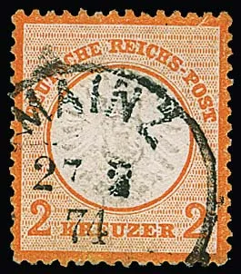 2 Kr. orange, pièce de choix avec K1 clair "Mainz", certificat Krug "en parfait état". Mi. 3200,-