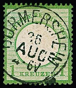 "Durmersheim", K1 centr. réexpédié sur 1 Kr. gr. blason de poitrine