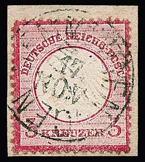 "Gemmingen", K1 after use, rare late post office, on magnificent letter piece 3 Kr. small breast shield