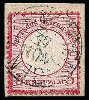 "Gemmingen", K1 après usage, rare bureau de poste tardif, sur fragment de lettre magnifique 3 Kr. petit écu