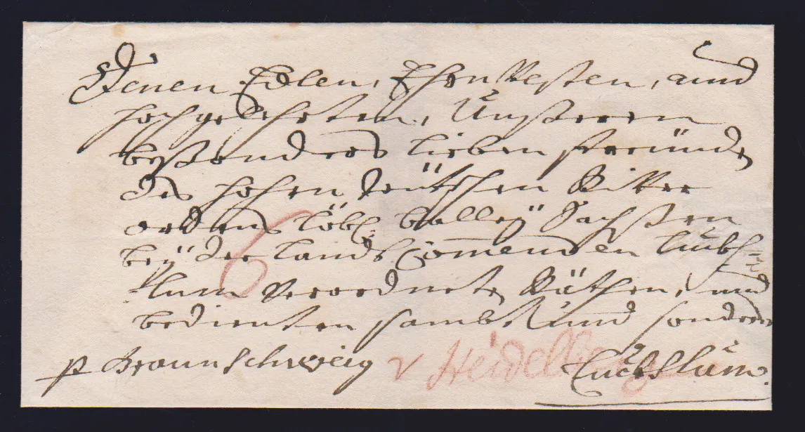 "Heidelberg", (1770/80), each with handwritten dispatch notes "v. Heidbg." or "v. Heidelberg" (red chalk) on two letters