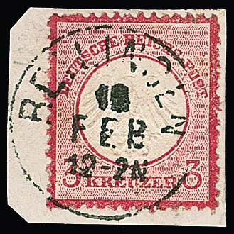 "Reilingen", redirected K1 complete on letter piece 3 Kr. small shield