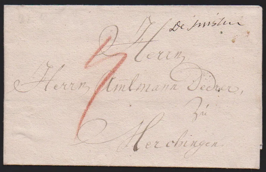 "Sinsheim", (env. 1770/80), deux lettres, ainsi que "de Wertheim", au total trois lettres avec mentions manuscrites