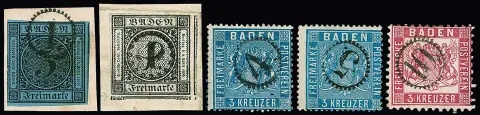 13 Werte mit klaren Uhrradstempeln "1", "2", "3"(3), "4", "5", "10", "12", "13", "15", "16" und "23"