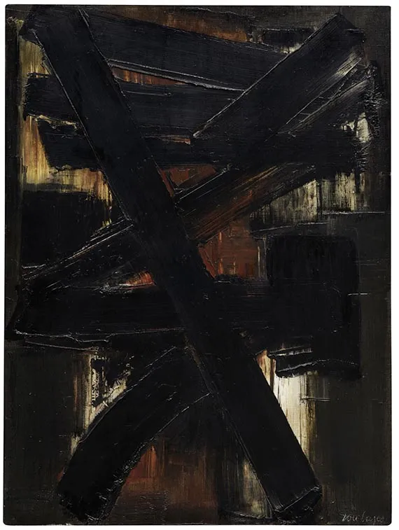 Pierre Soulages, Peinture 81 x 60 cm, 2 maja 1957