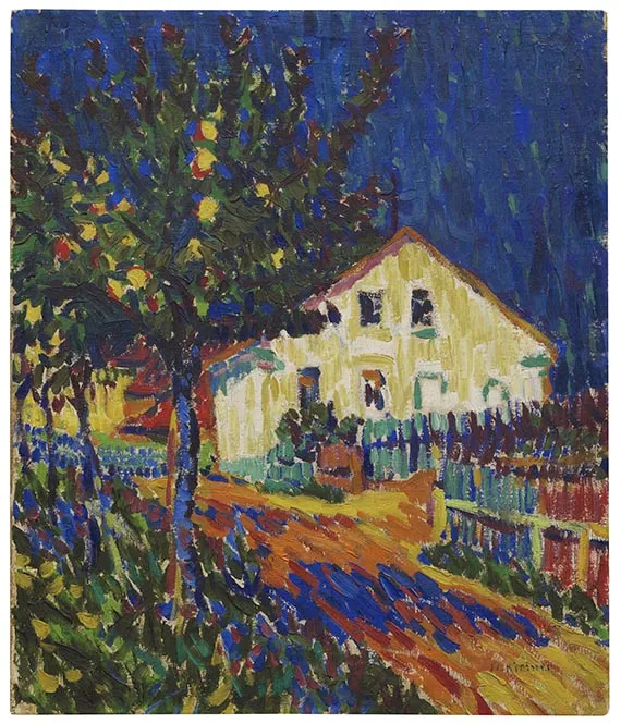Ernst Ludwig Kirchner, Dorfstraße mit Apfelbäumen