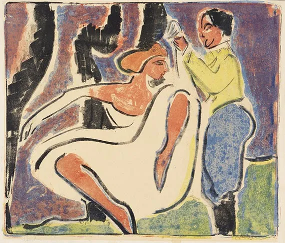 Ernst Ludwig Kirchner, Russisches Tänzerpaar, 1909
