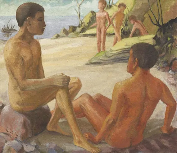 Erich Heckel, Junge Männer, 1924